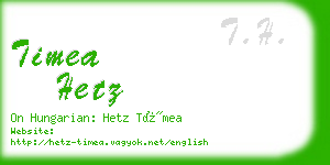 timea hetz business card